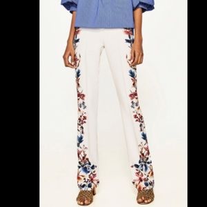 Zara floral printed trousers